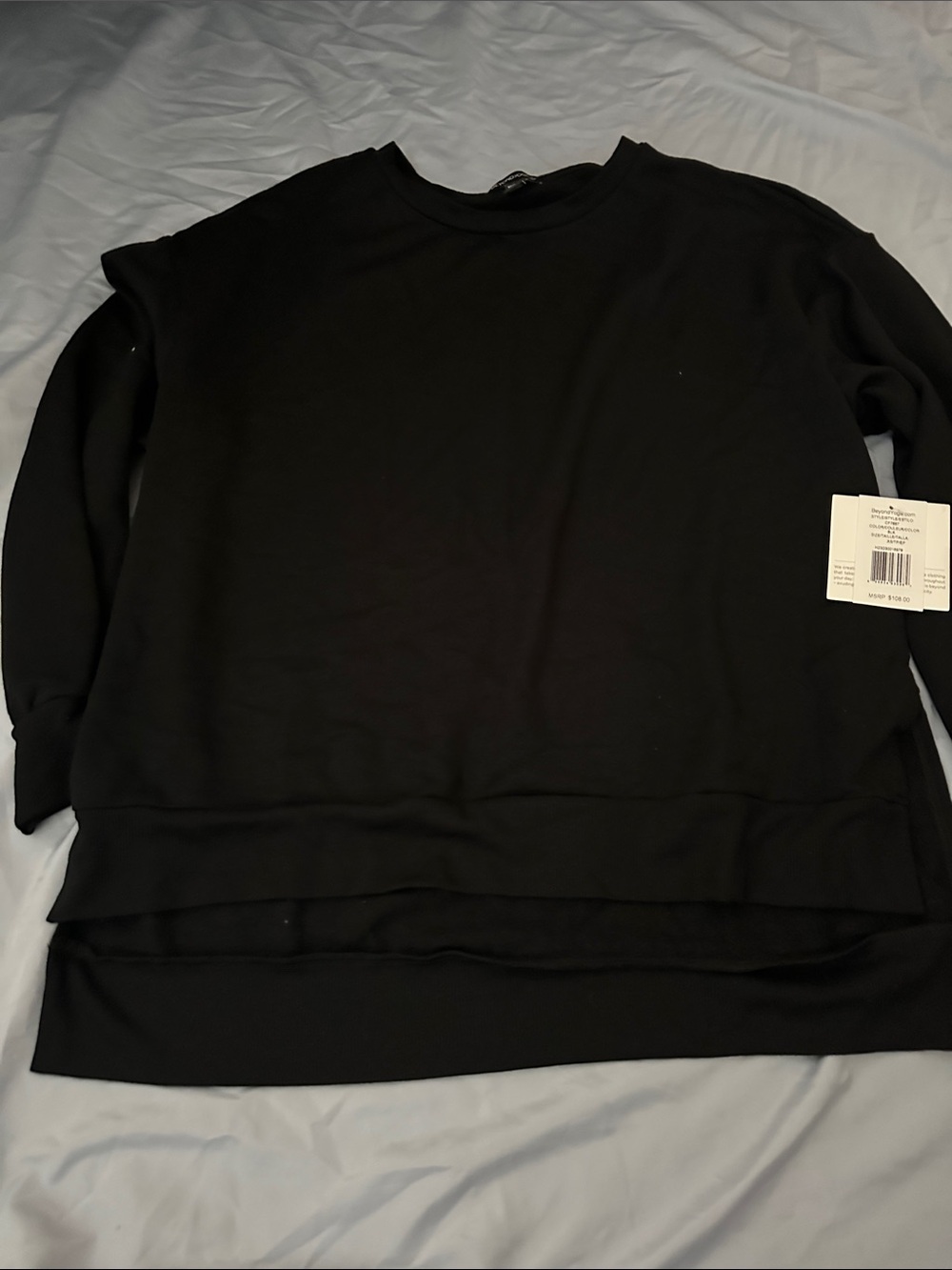 Beyond Yoga Black Crewneck Sweater - Classic Everyday Layer
